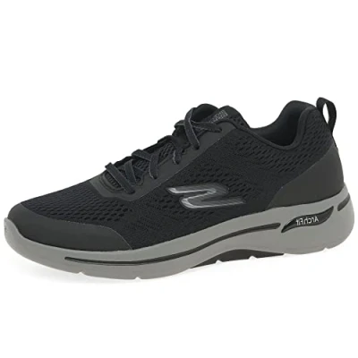 Abbildung von Skechers Herren Go Walk Arch Fit Idyllic Sneaker, Black Textile Synthetic, 45.5 EU