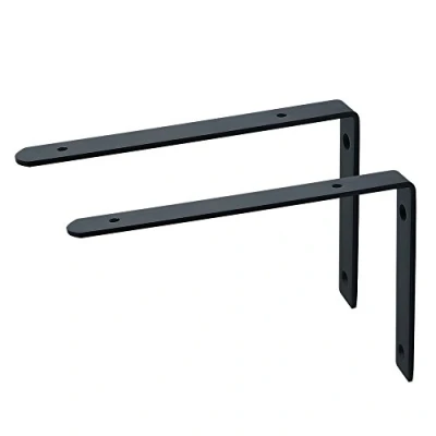 Abbildung von SAYAYO Winkel Regal Regalwinkel Edelstahl Schwarz Multifunktionale Metallwinkel für Wandhalterung Regal, Regalhalterung, Eckregal, Hölzern Möbel, 2 Stücke Regalhalterung 200x140