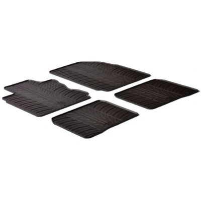 Abbildung von Gledring 0291 Fußmattensatz Gummi vorne und hinten 4 schwarz 750mm 550mm NISSAN: Note I