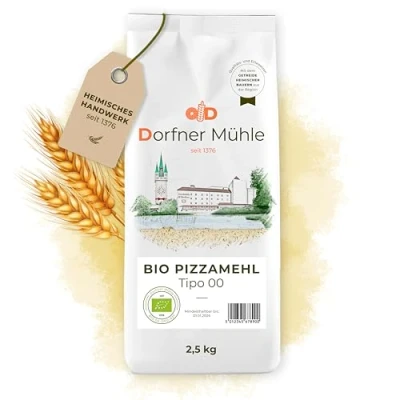 Abbildung von Bio Pizzamehl Tipo 00 Proteinstarkes aus Bayern mit Pizzerien entwickelt 100% Weizen biologischem Anbau ohne Zusätze (2.5kg)