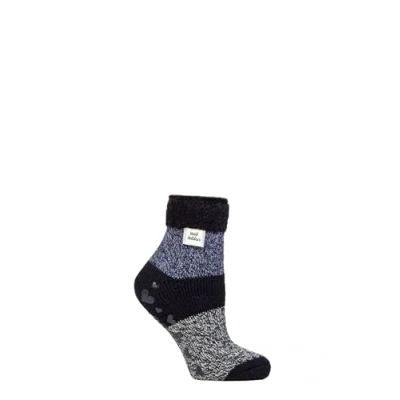 Abbildung von HEAT HOLDERS Damen Lounge Schoppersocken mit Federband Umschlagbündchen Packung 1 Auriga Marine/Flieder 37 42