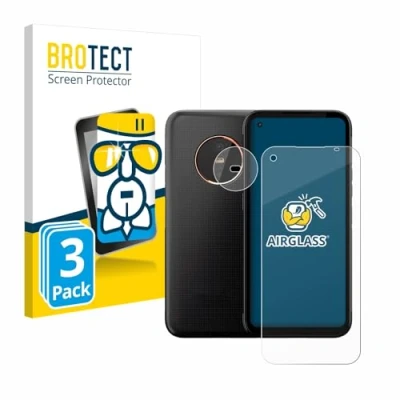 Abbildung von BROTECT Schutzglas für Gigaset GX6 Pro (Display+Kamera) (3 Stück) Schutzfolie Panzer Folie Glas [Extrem Kratzfest 9H, Anti Fingerprint,