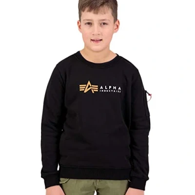 Abbildung von Alpha Industries Label Sweater Kids/Teens Sweatshirt für Kinder Black