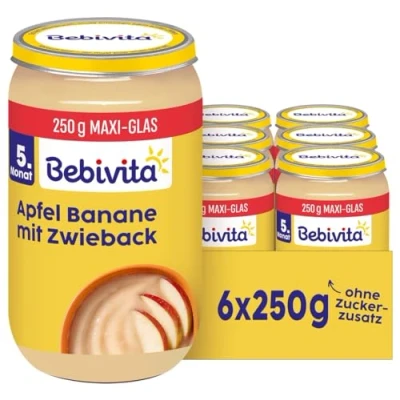 Abbildung von Bebivita Frucht &amp; Getreide Zwieback in Apfel Banane, 250g 6er Pack (6x250g)