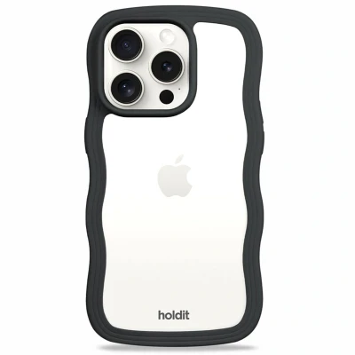 Abbildung von Apple iPhone 15 Pro Hülle Recycelter Kunststoff Holdit Backcover/Hard Case Handyhülle Schwarz