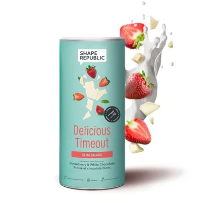 Abbildung von SHAPE REPUBLIC Strawbery White Chocolate Abnehm Shake Proteinreich Enthält 24 Vitamine &amp; Mineralstoffe Diät Shakes zum Abnehmen