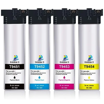 Abbildung von DOUBLE D T9451 T9454 für T9452 T9453 kompatibel mit Epson Workforce Pro WF C5710DWF C5790DWF C5210DW C5290DW C5710 C5790 C5210