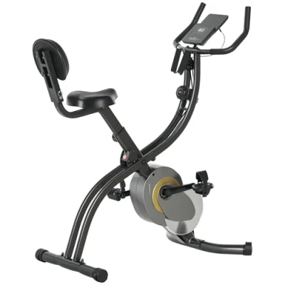 Abbildung von Heimtrainer 2 in 1 Fahrradtrainer 6 kg Schwungrad Trimmrad mit 16 stufig Schwarz+Grau 51 x 97 115 cm
