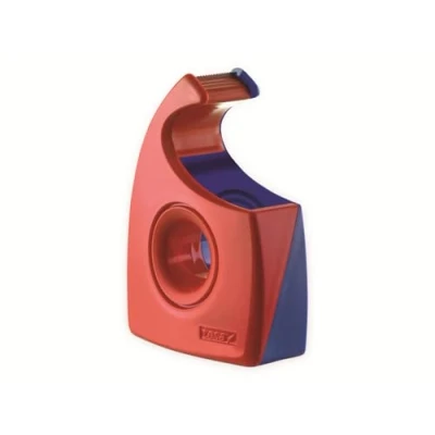 Abbildung von Tesa Tesafilm Abroller (Wellenmesser, bis Rollenbreite 19 mm, rot/blau) 57444 00001 01, 1 Stück