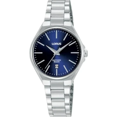 Abbildung von Lorus Damen Analog Quarz Uhr mit Edelstahl Armband RJ267BX9