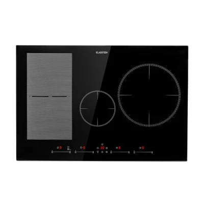 Abbildung von Klarstein Induktionskochfeld, Glaskeramik Kochfeld, Induktionskochfeld mit 4 Platten, Einbau Touch Display, Digitalanzeige und Timer Funktion, Schnelles Aufheizen, 7500 Watt