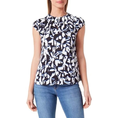 Abbildung von comma Chemisier EN Satin Bluse, Damen, Größe: 40, Schwarz
