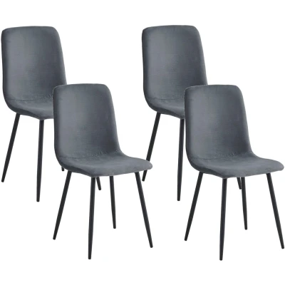 Abbildung von HELA 4 Fußstuhl &quot;LEIPZIG&quot;, (Set), St., Microfaser Cord, Fuß,Rundrohrgestell konisch,Cordoptik,Sitzschale gespolstert