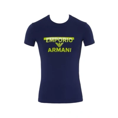 Abbildung von Emporio Armani Herren Men&#039;s Crew Neck T shirt Megalogo Shirt, Ink, S EU