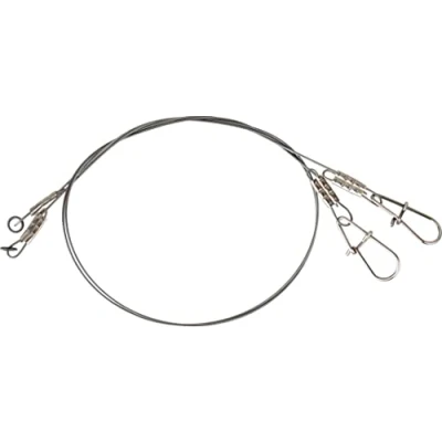 Abbildung von Savage Gear Titanium Jerkbait Spinnvorfach 22cm 0,5mm 20kg 2 Titanvorfächer Stahlvorfach zum Hechtangeln Titanvorfach