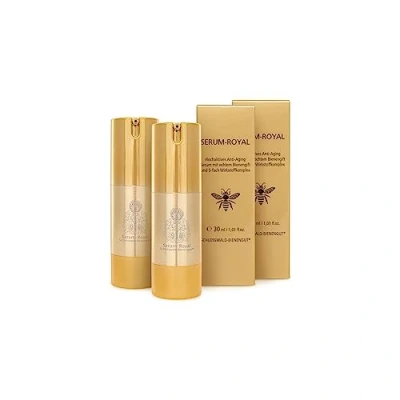 Abbildung von Anti Aging Serum mit Bienengift 2x 30 ml straffende Gesichtspflege gegen Falten Gesichtsserum Augenserum 24h Pflege Schloßwald Bienengut