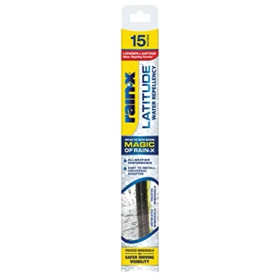 Abbildung von Rain X 5079273 2 in 1 Latitude Wasserabweisendes Wischerblatt 15 Zoll, Packung