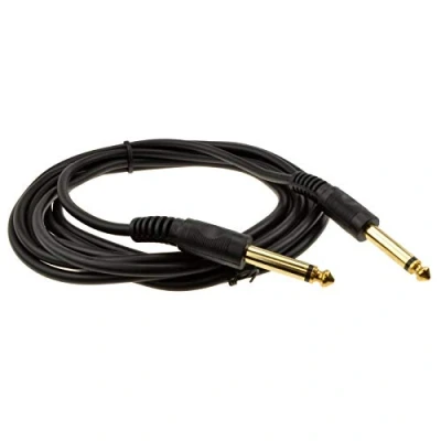 Abbildung von 6,35 mm 1/4inch Mono Klinkenstecker Stecker Guitar/Instrument/Patch Kabel Vergoldeten 3 m [3 Meter/3m]