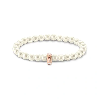Abbildung von THOMAS SABO Silberarmband Charm Perlenarmband roségold