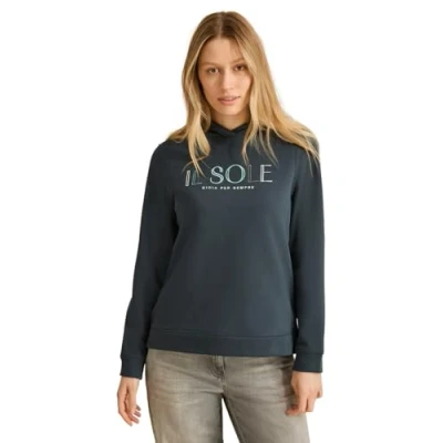 Abbildung von CECIL Damen B303217 Hoodie mit Stickerei, Slate Khaki, 42
