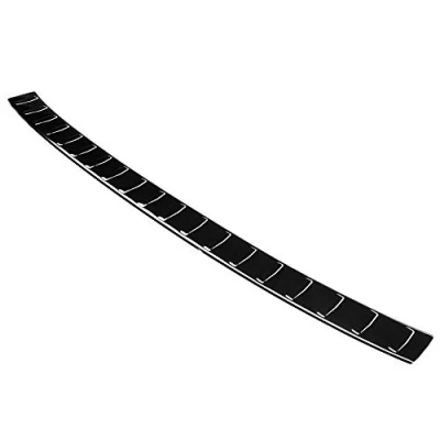 Abbildung von Aroba AR326 BL Edelstahl Schwarz Black Chrome Ladekantenschutz kompatibel mit Volkswagen Tiguan ab BJ. 4.2016&gt; passgenau Abkantung Farbe Anthrazit