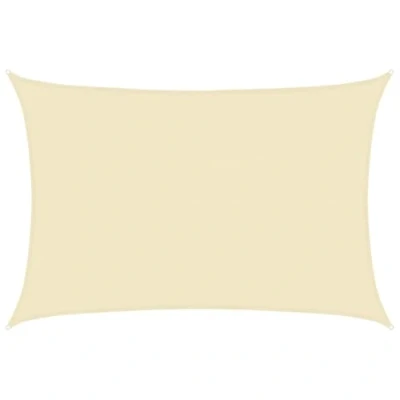 Abbildung von vidaXL Sonnensegel Sonnenschutz Windschutz Sonnendach UV Schutz Sonnenschutzsegel Schattenspender Garten Terrasse Balkon 160g/m² Creme 5x7m HDPE