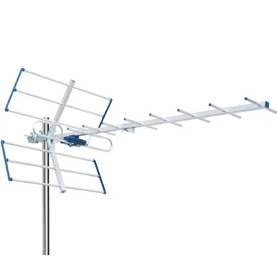 Abbildung von EDISION YAGI 12db Außenantenne Terrestrisch 21 48 UHF, 5G LTE Filter, für den Empfang von digitalen DVB T/T2 Kanäle, TV Antenne, Frequenzbereich 470 694Mhz, Länge 101cm, LTE700, Blau