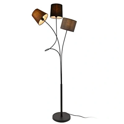 Abbildung von lux.pro Stehlampe, ohne Leuchtmittel, »Twist« Stehlampe 3 flammig Schwarz/Braun/Grau