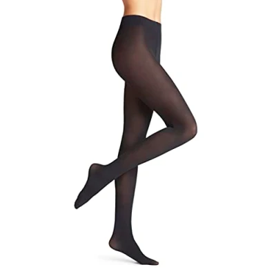 Abbildung von FALKE Damen Strumpfhose Pure Matt 50 DEN W TI halb blickdicht einfarbig 1 Stück, Blau (Marine 6179) neu umweltfreundlich, M
