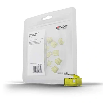 Abbildung von LINDY 40483 RJ45 Port Schloss (20 Stück) Erweiterungskit: Code GELB