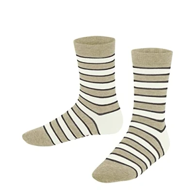 Abbildung von FALKE Unisex Kinder Socken Simple Stripes K SO Baumwolle gemustert 1 Paar, Beige (Sand Melange 4650) neu umweltfreundlich, 27 30