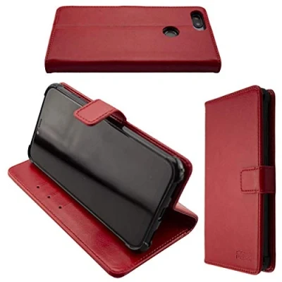 Abbildung von caseroxx Handy Hülle Tasche kompatibel mit Gigaset GS195 Bookstyle Case Wallet in rot