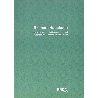 Abbildung von RNKVERLAG 537 Hausbuch mit einer Seite für jeden Monat, 32 Seiten, DIN A4