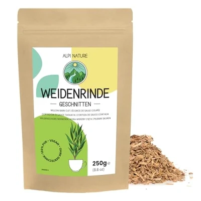 Abbildung von Weidenrinde geschnitten 250g von Alpi Nature, Tee lose, Weidenrindentee, Weidenrinden weiß zur Zubereitung und Kräutertee
