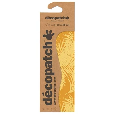 Abbildung von Decopatch Décopatch C853C Packung mit 3 Blatt Papier gleichen Musters, Nr. 853, praktisch und einfach zum Verwenden, ideal für Ihre Pappmachés Bastelprojekte, 1 Pack