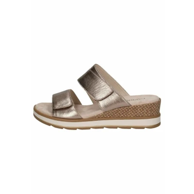 Abbildung von Caprice Pantolette hoch, Damen, Größe: 36, Taupe metallic Leder