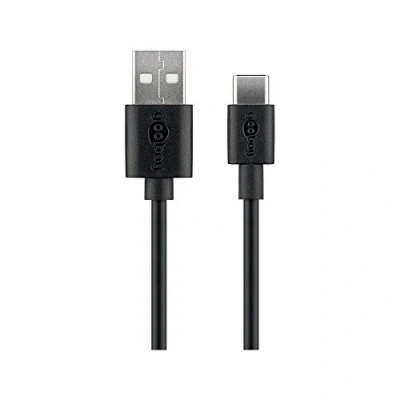 Abbildung von Goobay 45677 USB C Lade und Synchronisationskabel (USB A &gt; C), Für Geräte mit Anschluss, Schwarz