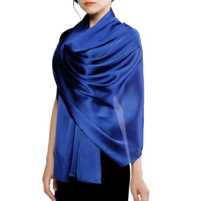 Abbildung von RIIQIICHY Stola Damen Festlich Fur Abendkleid Chiffon Navyblau Schals Tücher Halstuch Sommer Schultertuch Hochzeit