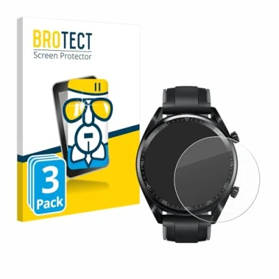 Abbildung von BROTECT Schutzglas für Huawei Watch GT/GT Active (3 Stück) Schutzfolie Panzer Folie Glas [Extrem Kratzfest 9H, Anti Fingerprint,
