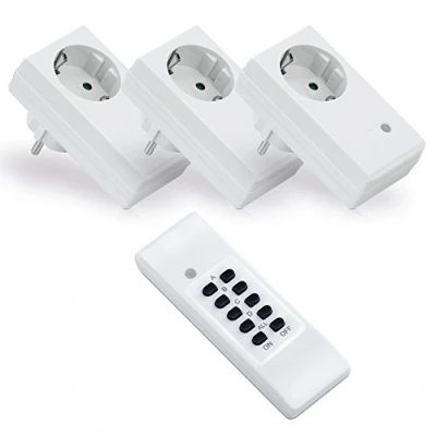 Abbildung von conecto Funksteckdose conecto® Funksteckdosen Set, 1100 Watt, weiß, 3 St.