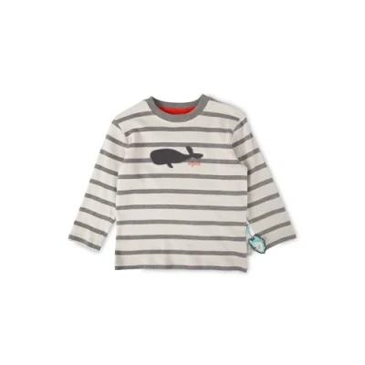 Abbildung von sigikid Polarexpedition Langarmshirt für Kinder, Größe: 128, Hellgrau grau gestreift