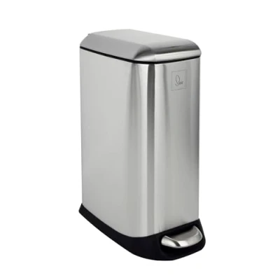 Abbildung von SVITA Mülleimer TS12, Treteimer, 12L, Softclose Funktion, Edelstahl, Silber