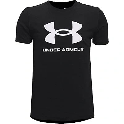 Abbildung von Under Armour Sportstyle LOGO SS Tshirt print für Kinder, Größe: 116, Black