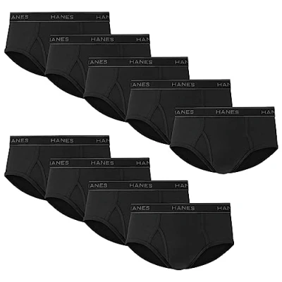 Abbildung von Hanes Herren Tagless Unterwäsche Pack, Mid Rise Moisture Wicking, Schwarz, M
