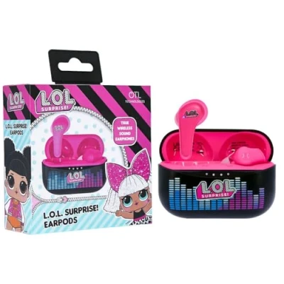 Abbildung von OTL Technologies Bluetooth Kopfhörer V5.0 für Kinder LOL mit Ladebox.