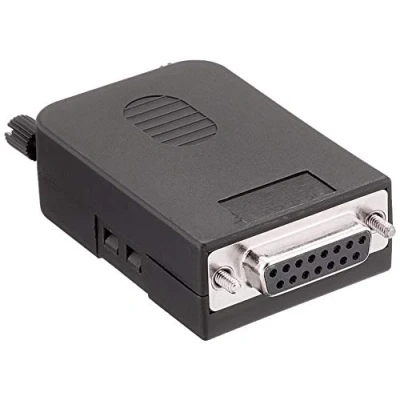 Abbildung von Delock Sub D15 Buchse zu Terminalblock Adapter mit Gehäuse