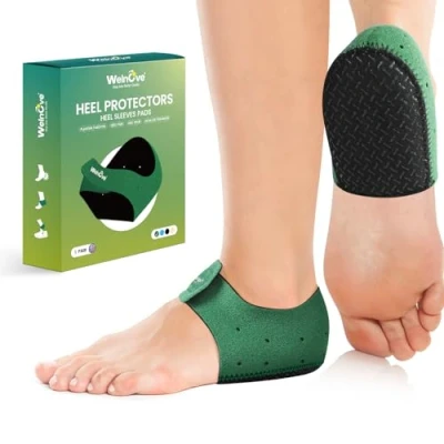 Abbildung von Plantar Fasciitis Heel Protector for Shoes Welnove Anti Slip Cups Women Men Heels Spur Pain Relief Inserts Pads Achilles Tendonitis Dry Cracked Support Cushion (Size L)