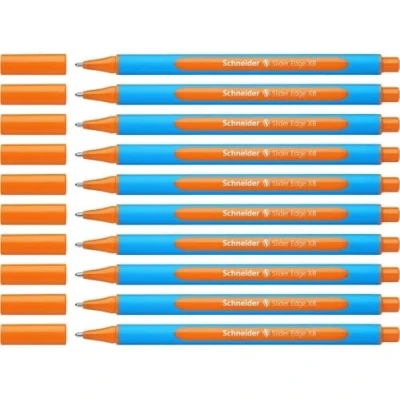 Abbildung von SCHNEIDER,152206,Slider AA8Edge StickBallpoint Pen ExtraOrange Kugelschreiber (Stick Ballpoint Pen, orange,blau, orange, Extra, Edelstahl, 1, 4 Mm)