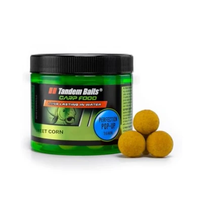Abbildung von Tandem Baits Karpfen Futter Angelfutter Pop Ups Boilies Zig Rig Chod Hakenköder Carp Food Perfection Up 16 mm 70 g Zuckermais