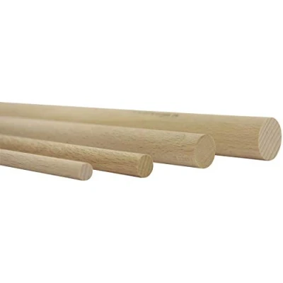 Abbildung von vasalat Holzstäbe glatt zum Basteln 100cm x 20mm Buche Natur Inhalt 6 Stück